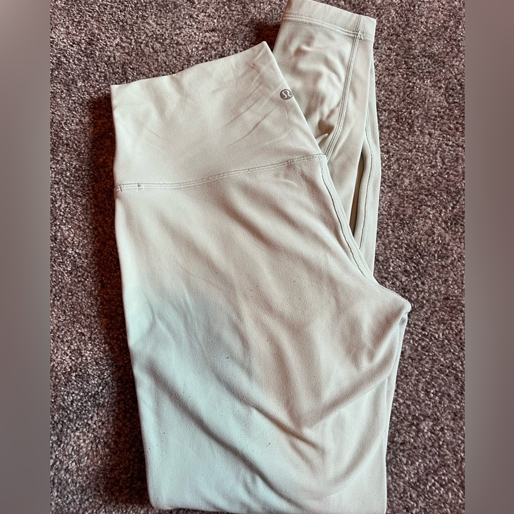 LULULEMON PASTEL/CREAMY MINT ALIGN LEGGINGS SIZE 10 “25